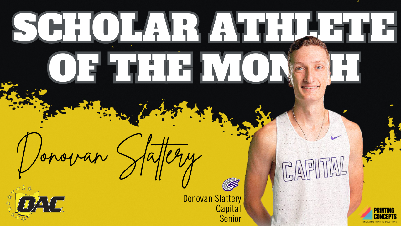Capital's Donovan Slattery Named Printing Concepts Scholar Athlete of the Month