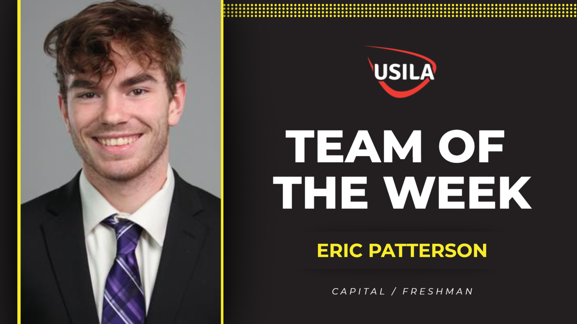 Capital's Patterson Repeats on USILA Team of the Week