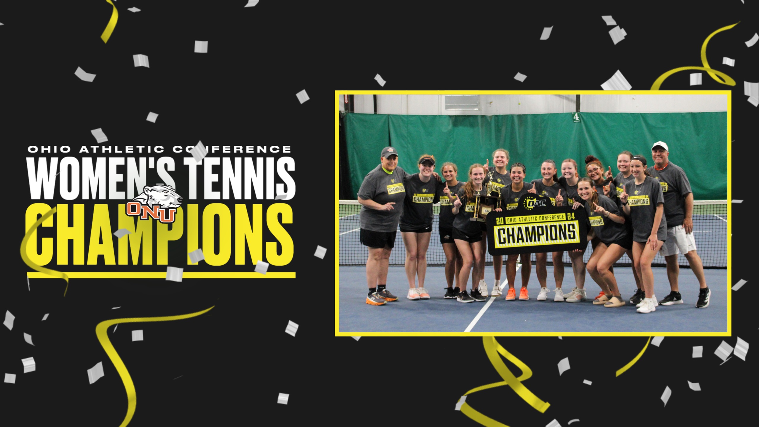 ONU Women's Tennis wins OAC Tournament Title with victory Over Top-seeded Otterbein