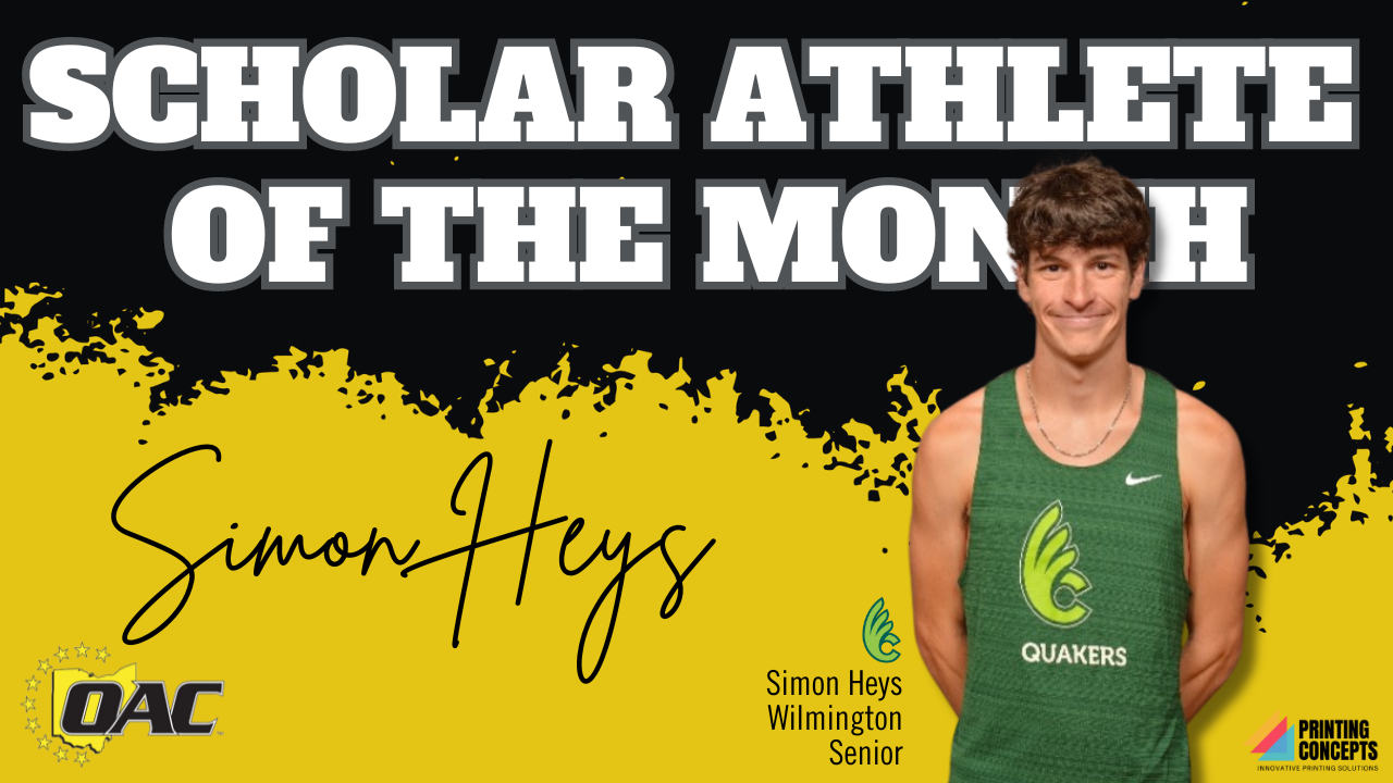 Simon Heys Named Printing Concepts Scholar Athlete of the Month