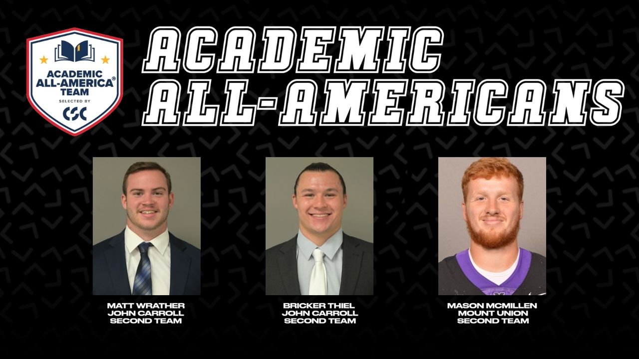 Three OAC Football Players Named CSC Academic All-Americans