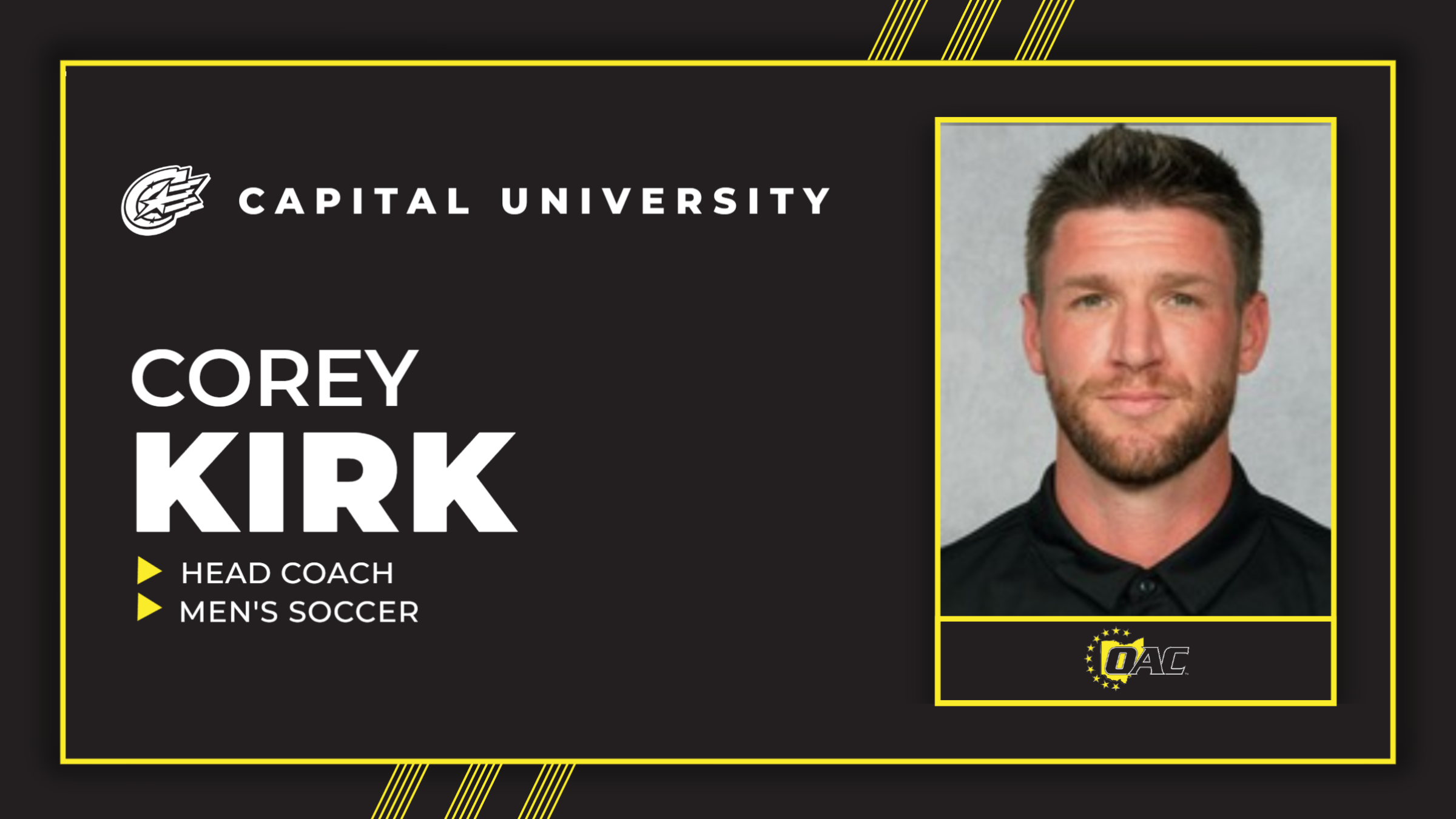 Corey Kirk Hired as Capital Men&rsquo;s Soccer Head Coach