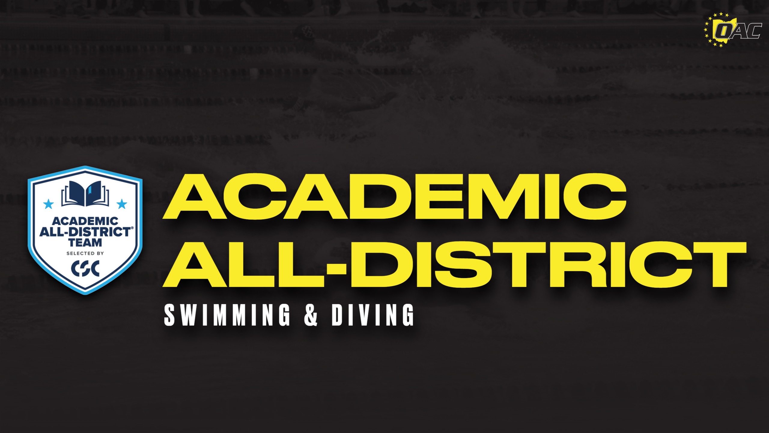 27 Swimming &amp; Diving Student-Athletes Named CSC Academic All-District