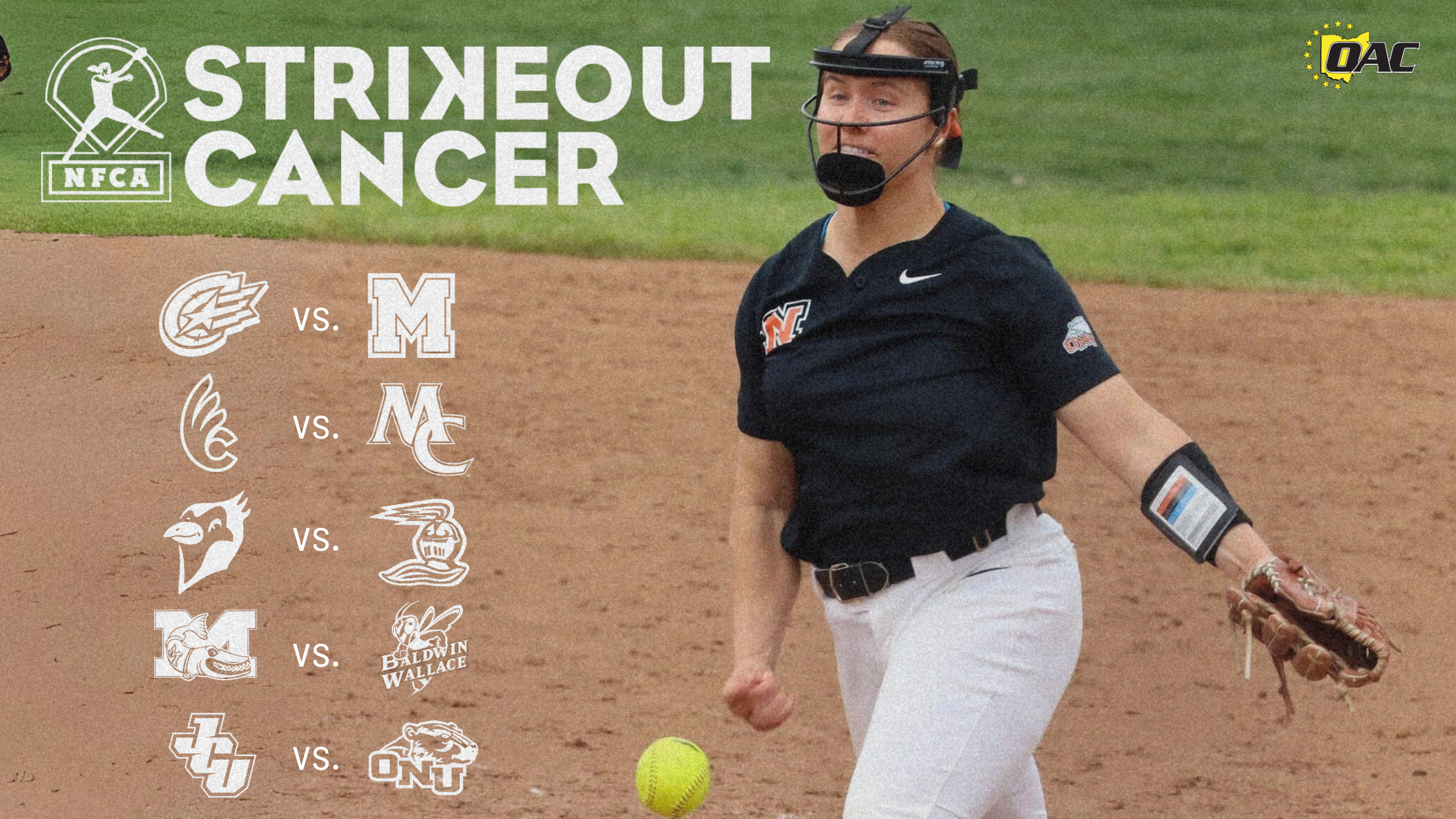 OAC Softball Teams Partner With NFCA's Strikeout Cancer Initiative