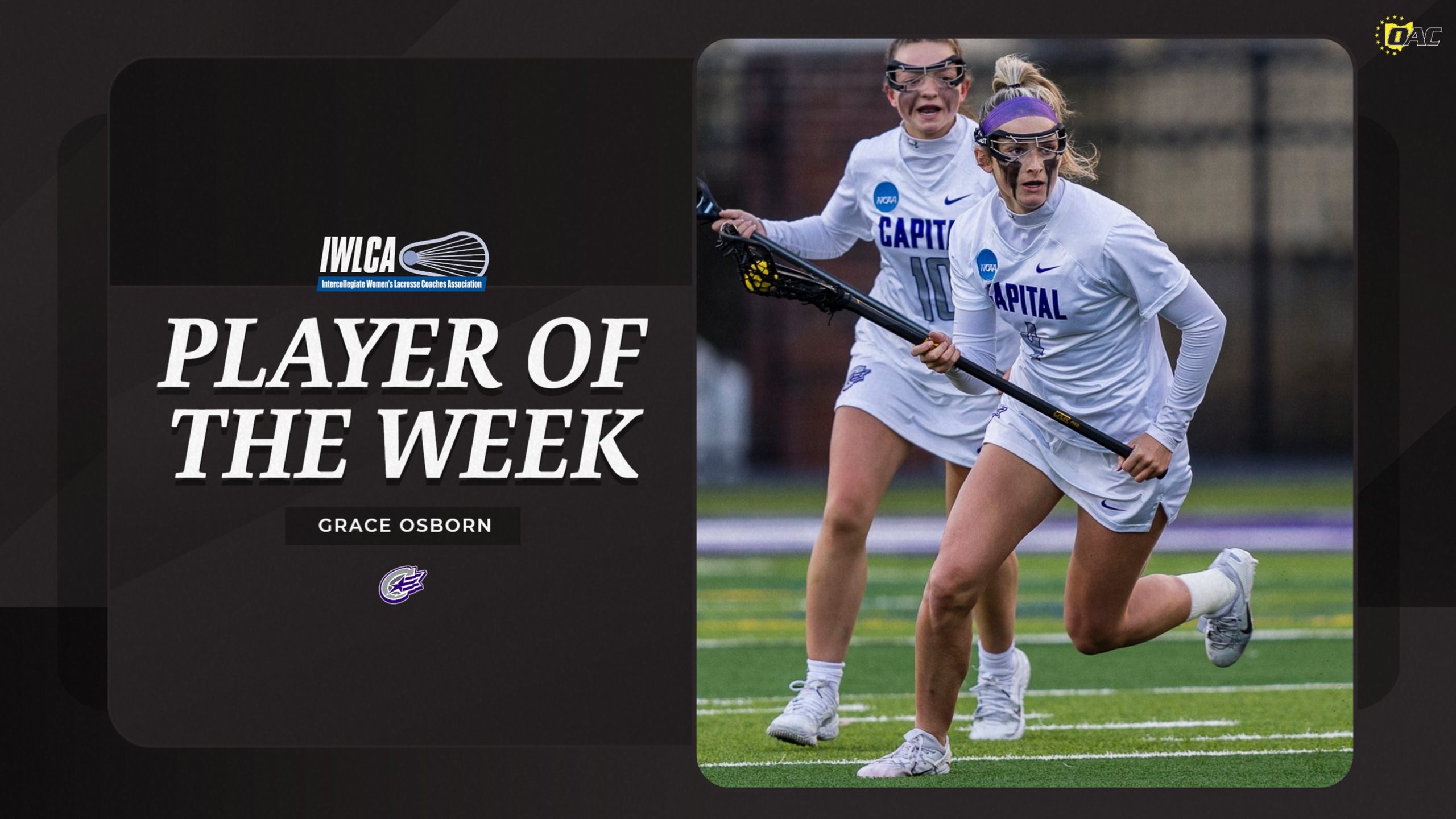 Capital's Grace Osborn Named IWLCA National Player of the Week